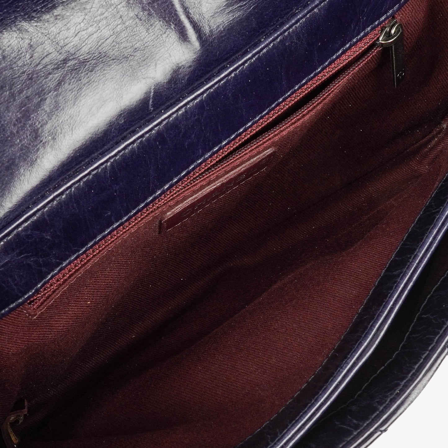 Chanel Perfect Edge Glazed Navy Quilted Calfskin Flap Bag