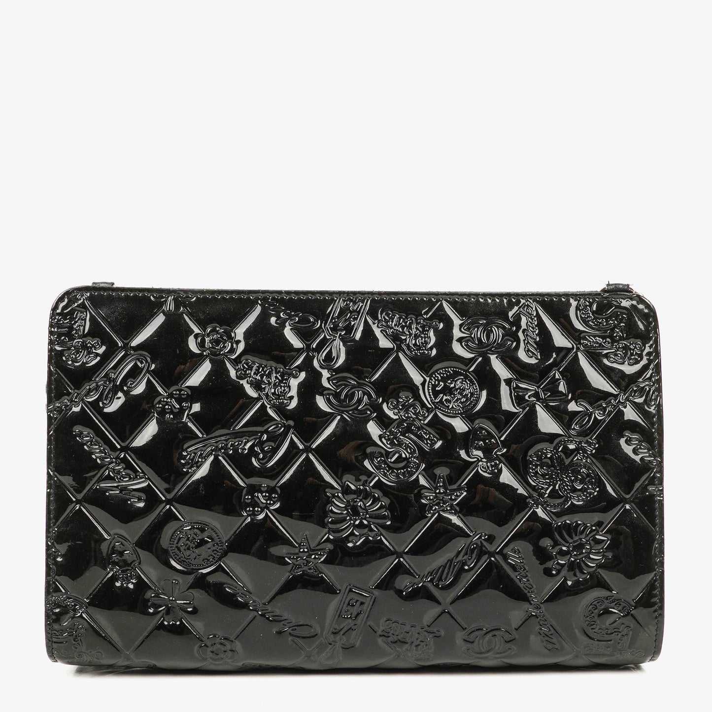 Chanel Lucky Charm Black Patent Leather Pochette