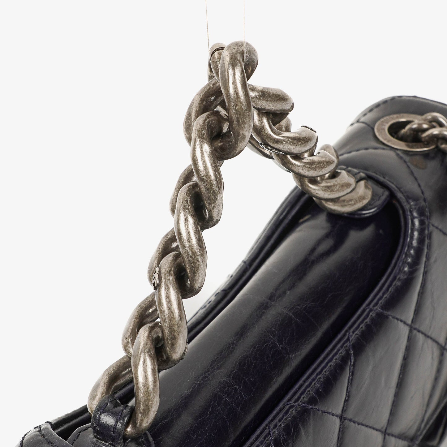 Chanel Perfect Edge Glazed Navy Quilted Calfskin Flap Bag