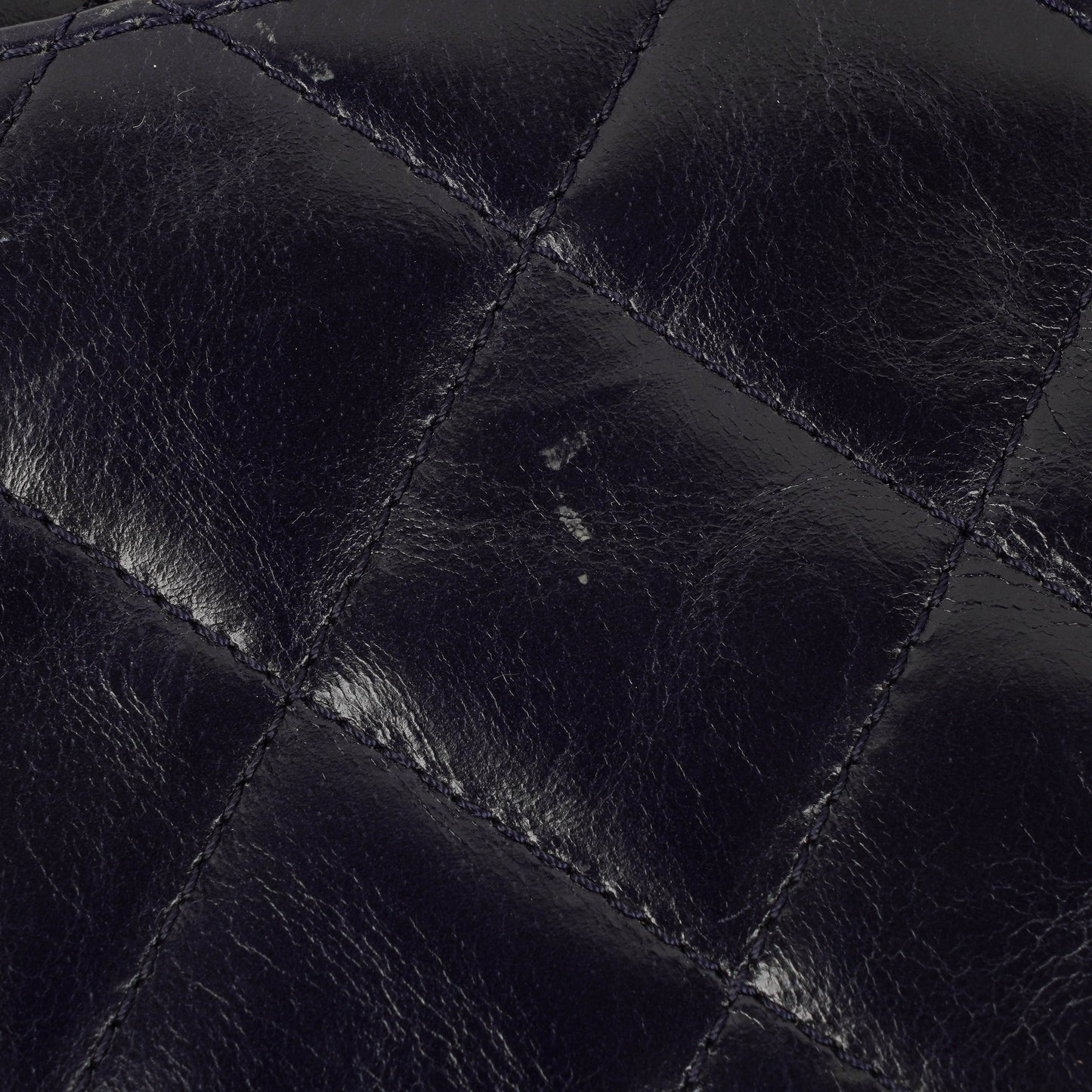 Chanel Perfect Edge Glazed Navy Quilted Calfskin Flap Bag