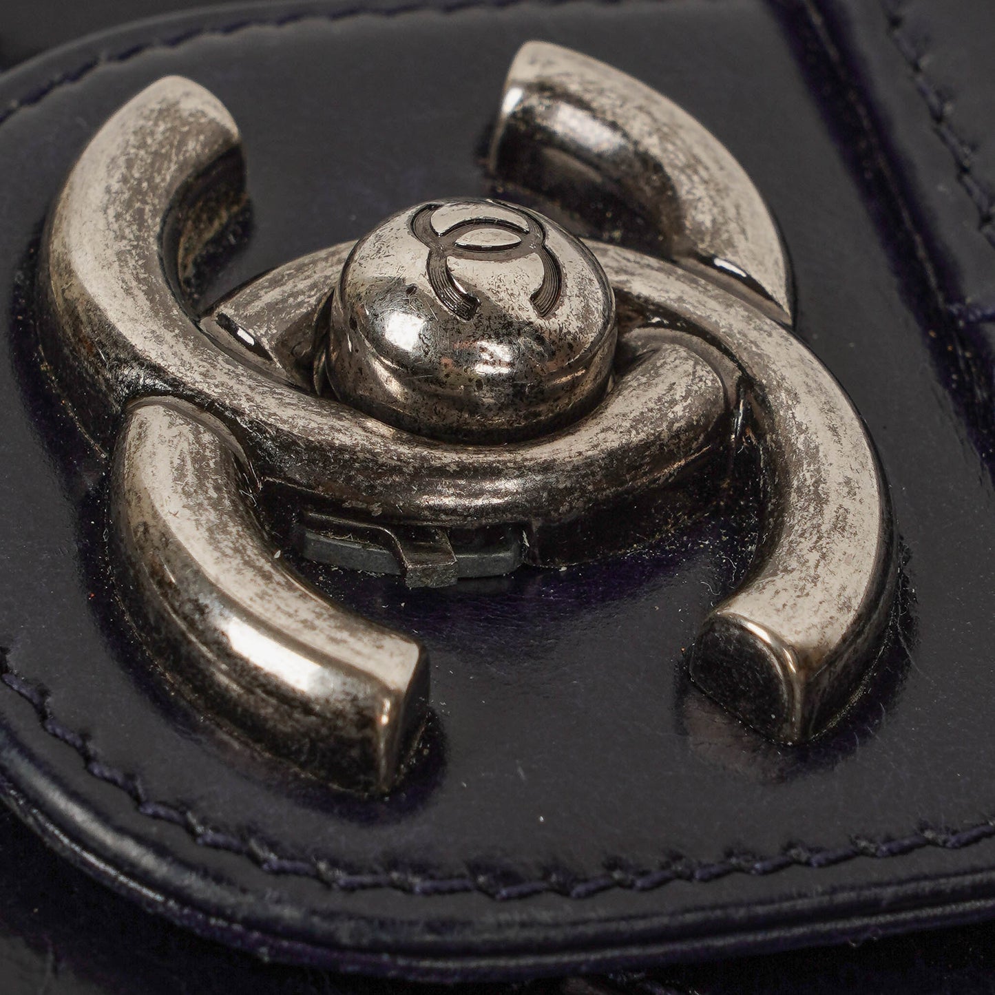 Chanel Perfect Edge Glazed Navy Quilted Calfskin Flap Bag