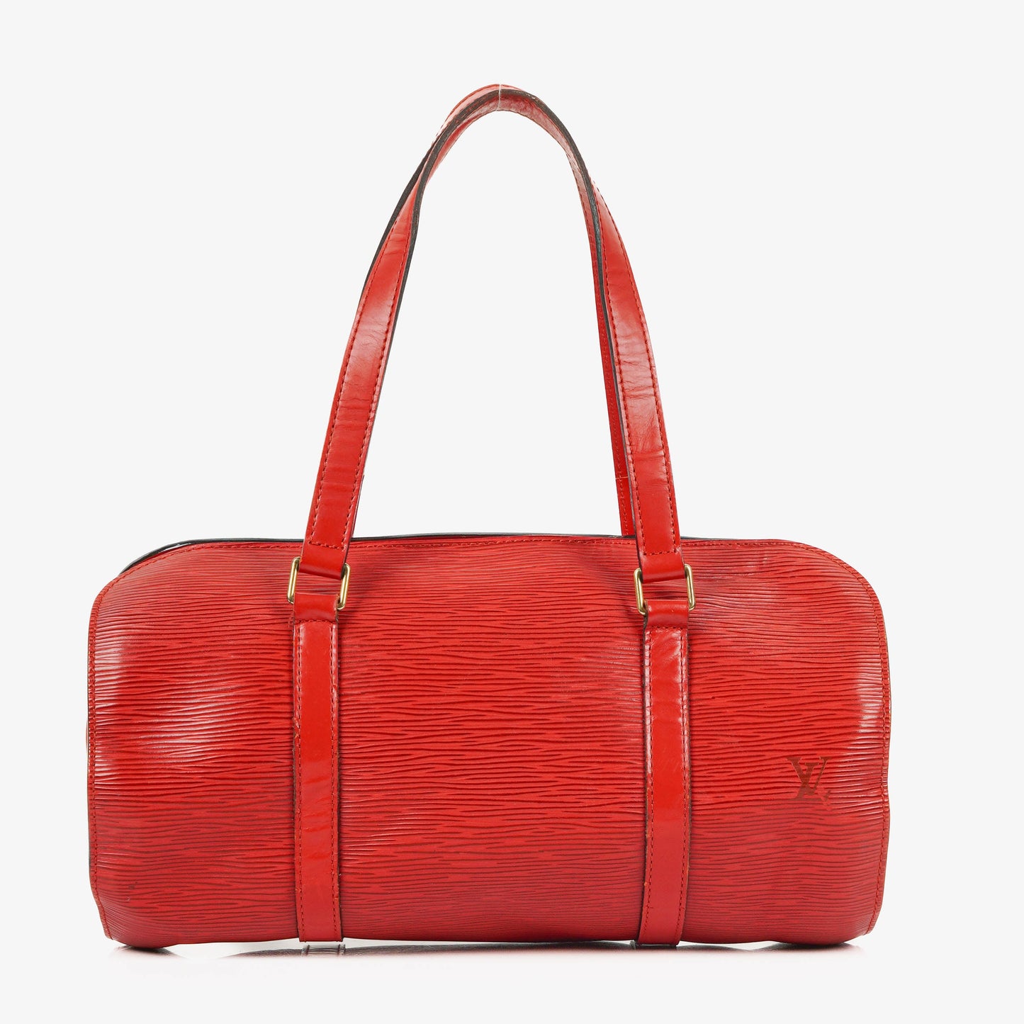 Louis Vuitton Soufflot Handbag In Red Epi Leather