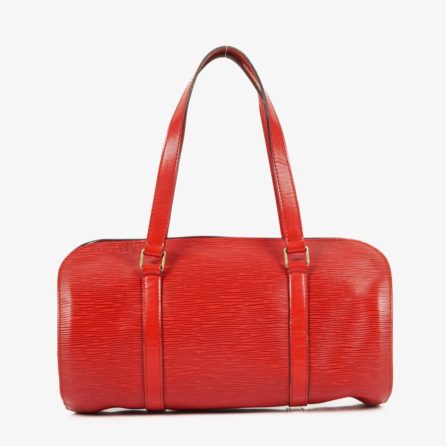 Louis Vuitton Soufflot Handbag In Red Epi Leather