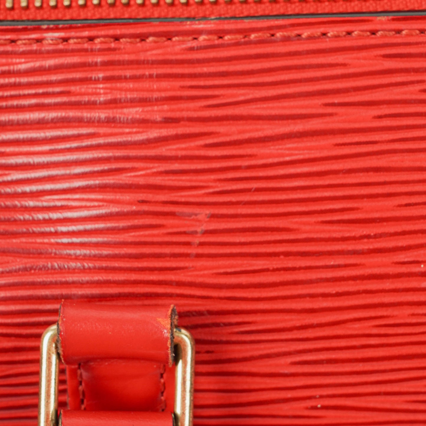 Louis Vuitton Soufflot Handbag In Red Epi Leather