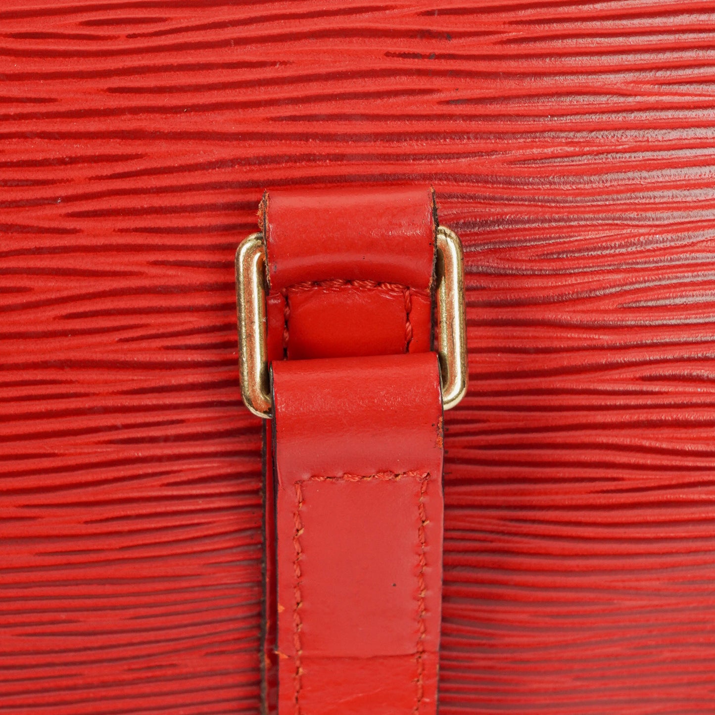 Louis Vuitton Soufflot Handbag In Red Epi Leather