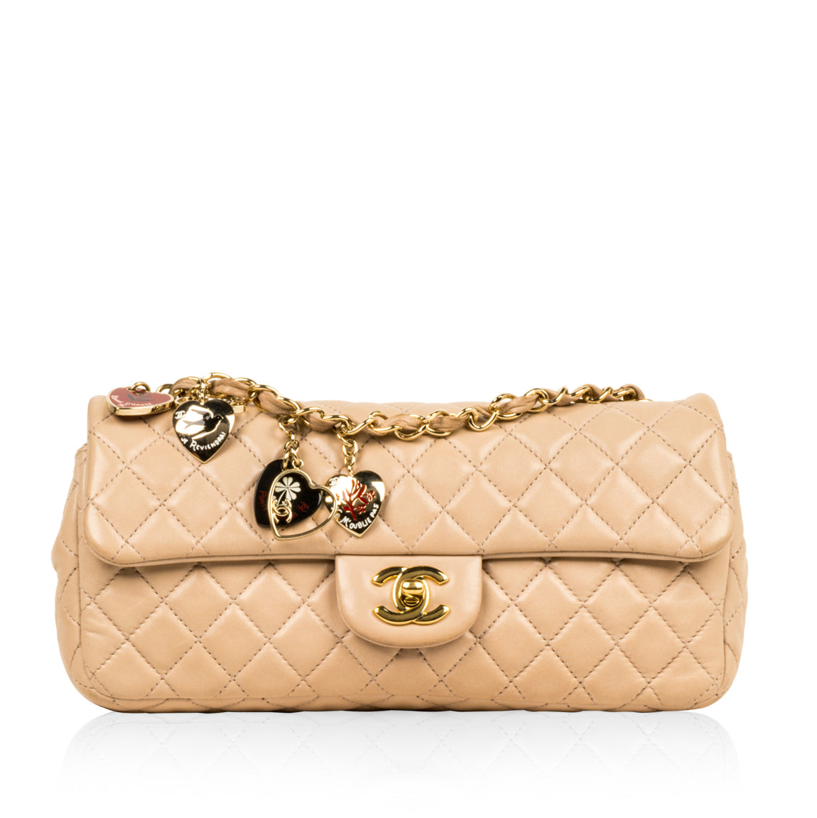 Chanel Classic Flap Lambskin Gold Shoulder Bag Style 109