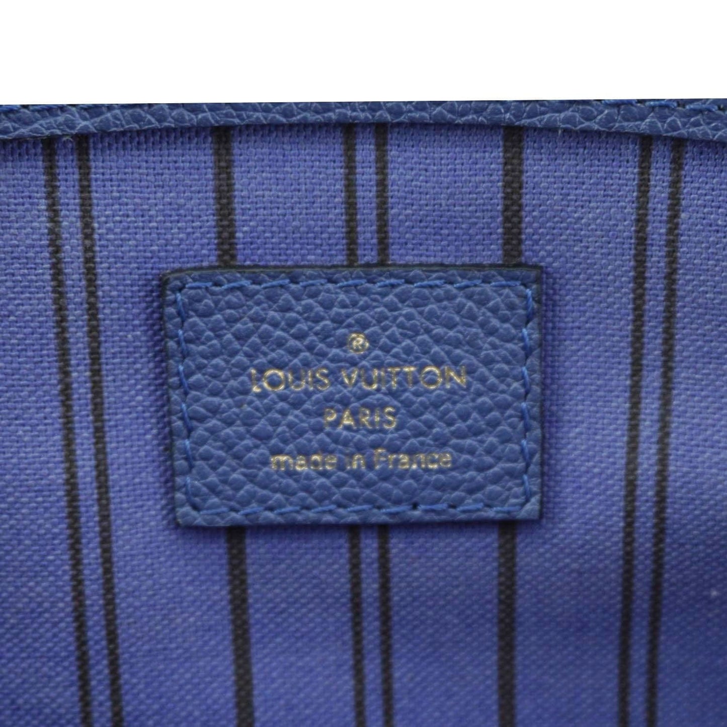LOUIS VUITTON Pont Neuf Monogram Empreinte Leather Shoulder Bag Blue