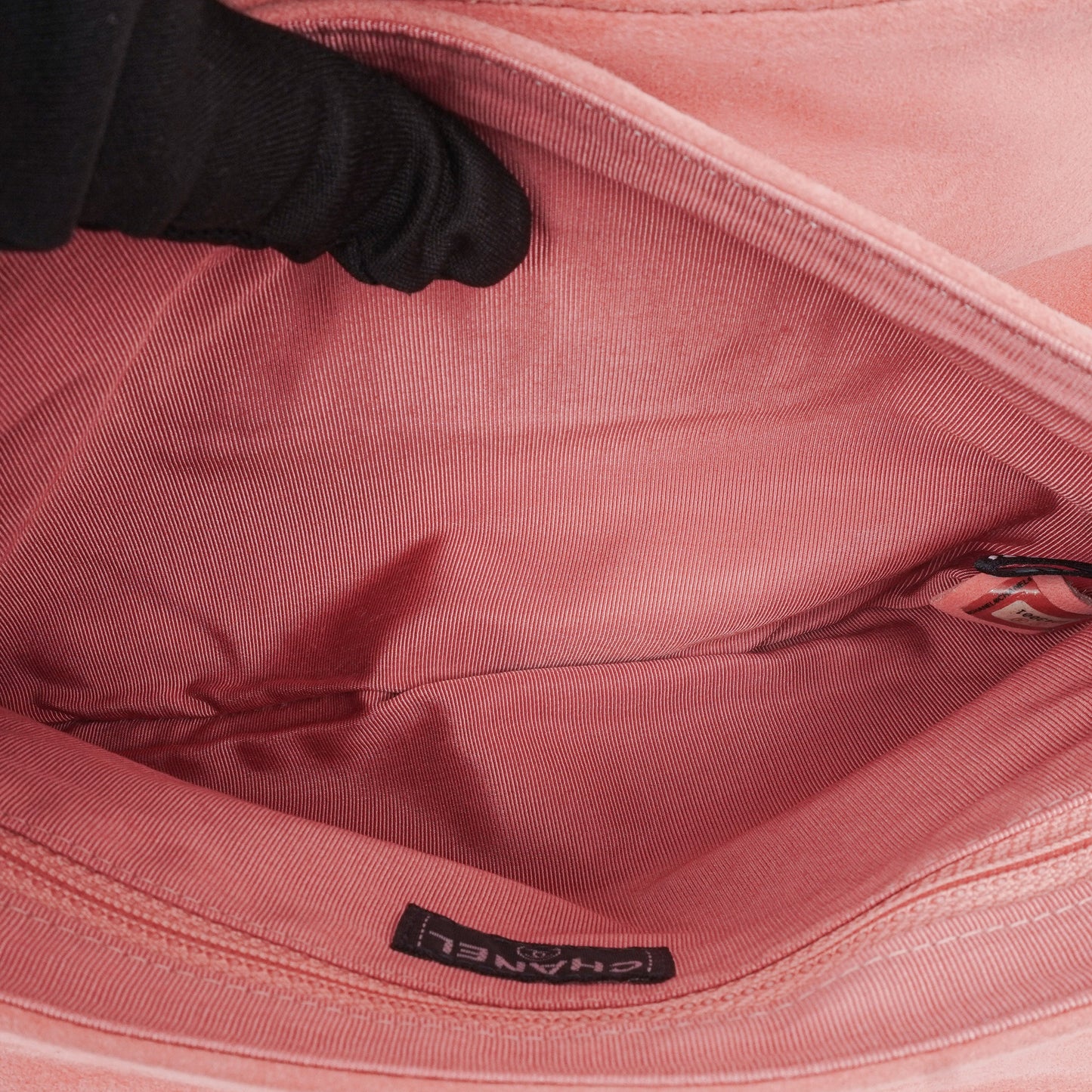 Chanel Pink Suede Chocolate Bar Mademoiselle Flap Bag