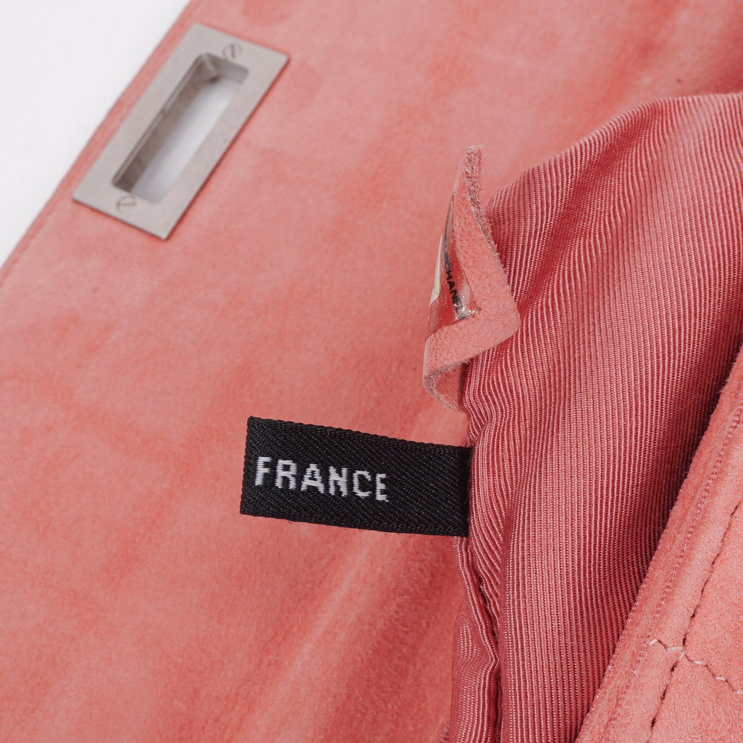 Chanel Pink Suede Chocolate Bar Mademoiselle Flap Bag