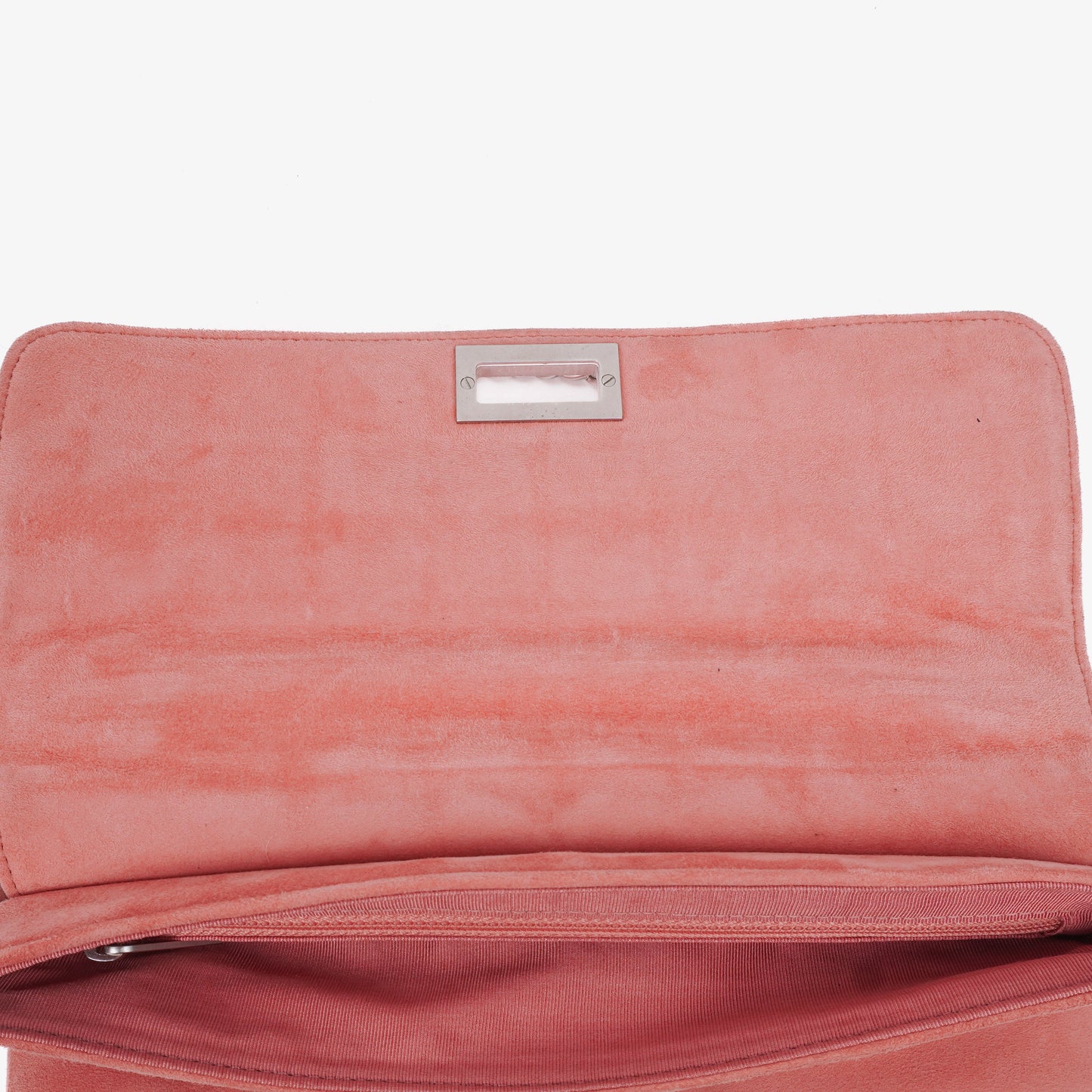 Chanel Pink Suede Chocolate Bar Mademoiselle Flap Bag