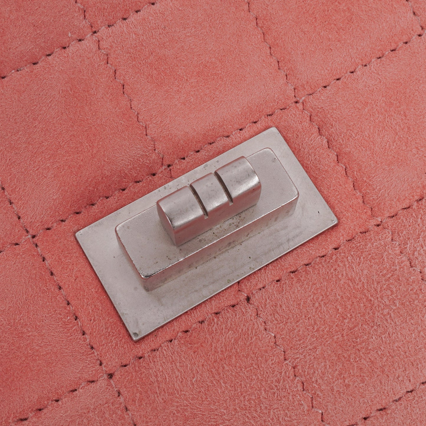 Chanel Pink Suede Chocolate Bar Mademoiselle Flap Bag