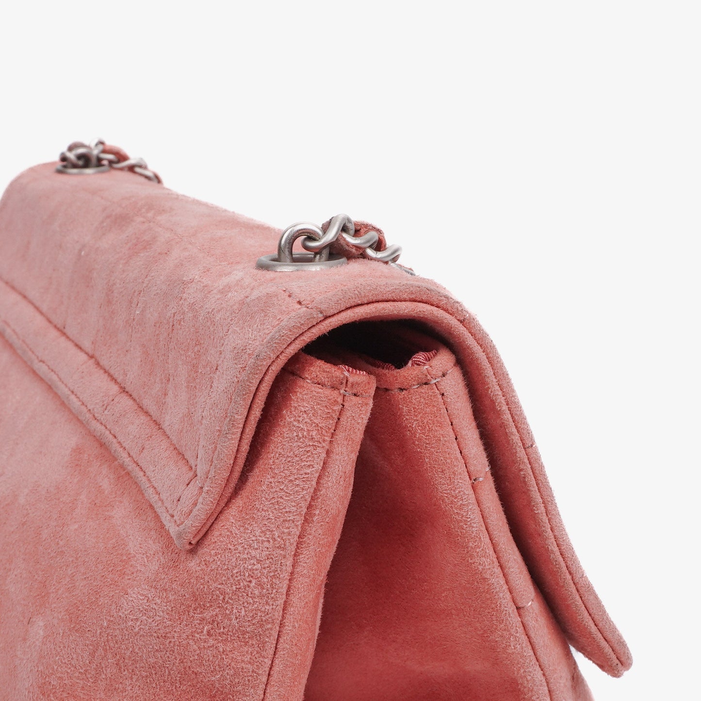 Chanel Pink Suede Chocolate Bar Mademoiselle Flap Bag