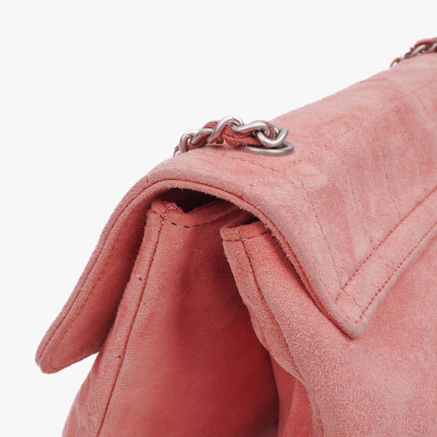 Chanel Pink Suede Chocolate Bar Mademoiselle Flap Bag