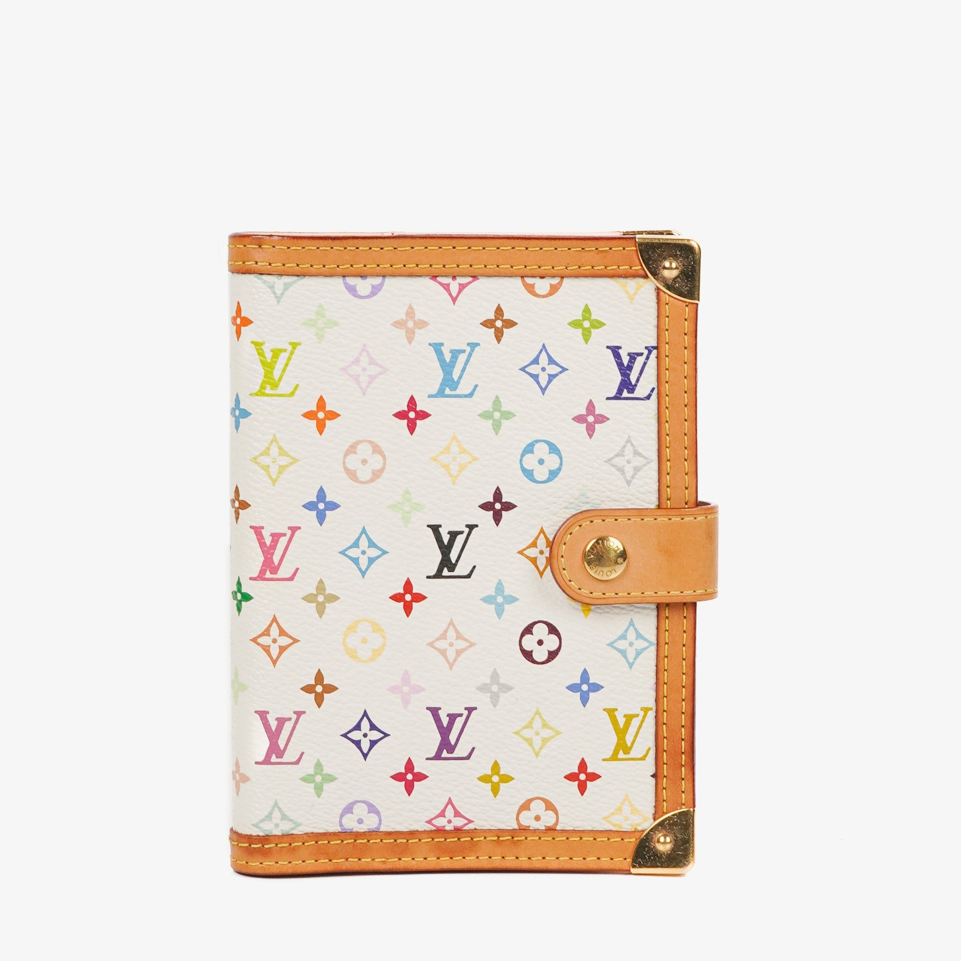 Louis Vuitton x Takashi Murakami White Monogram Multicolor Small Agenda/Notebook Cover