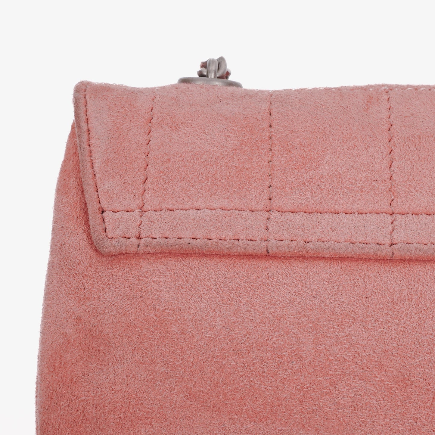 Chanel Pink Suede Chocolate Bar Mademoiselle Flap Bag