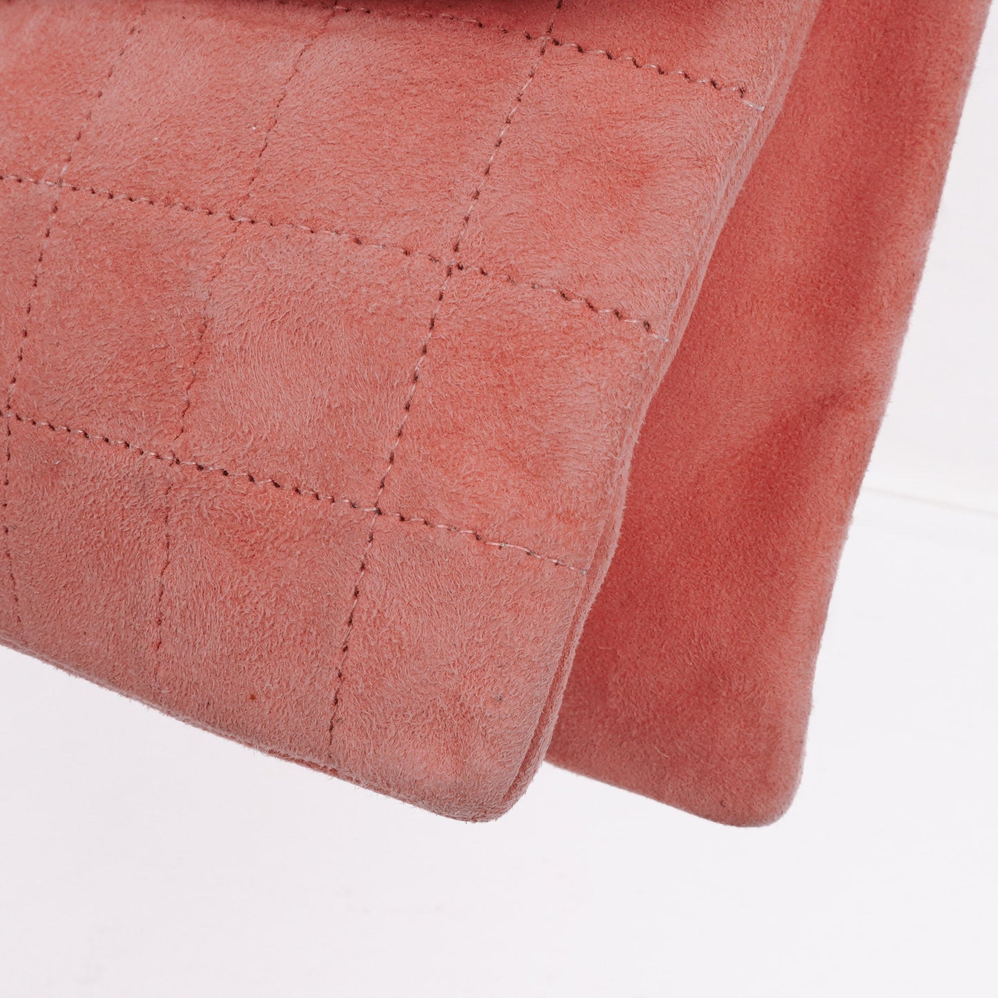 Chanel Pink Suede Chocolate Bar Mademoiselle Flap Bag