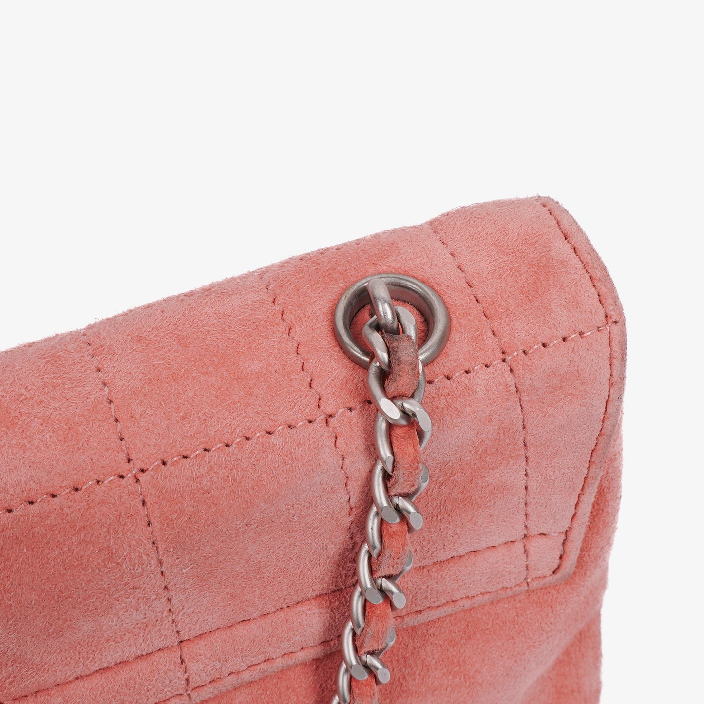 Chanel Pink Suede Chocolate Bar Mademoiselle Flap Bag