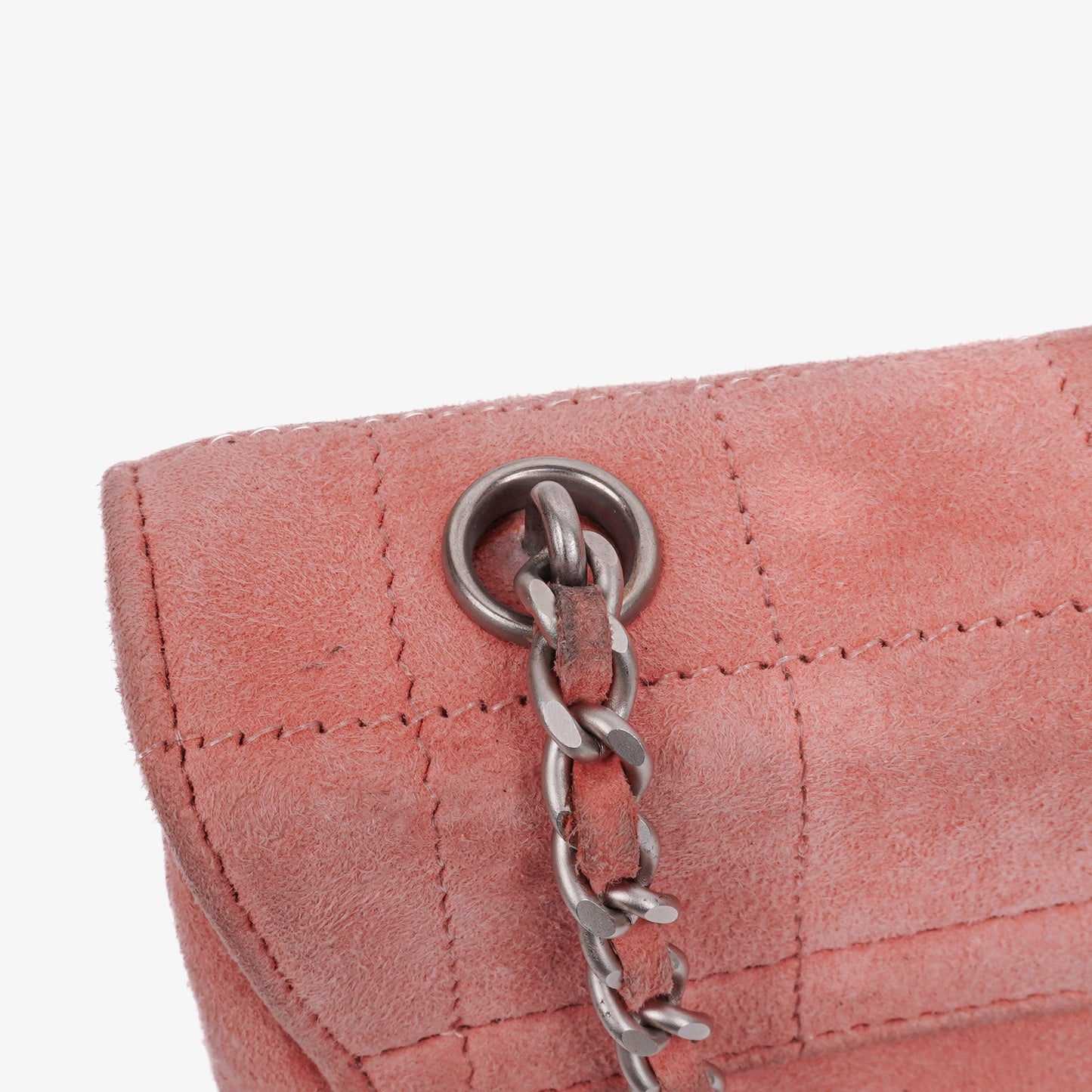 Chanel Pink Suede Chocolate Bar Mademoiselle Flap Bag