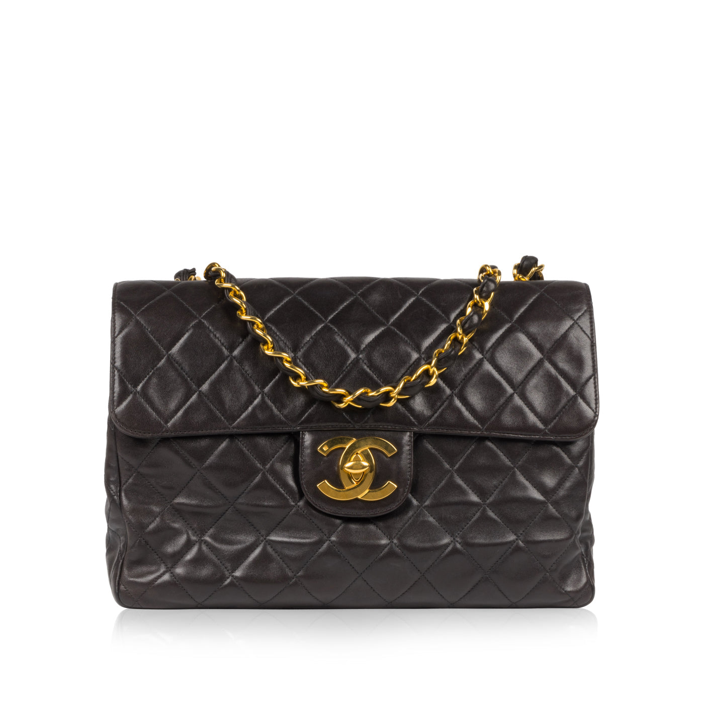Chanel Classic Flap Lambskin Black Shoulder Bag Style 15