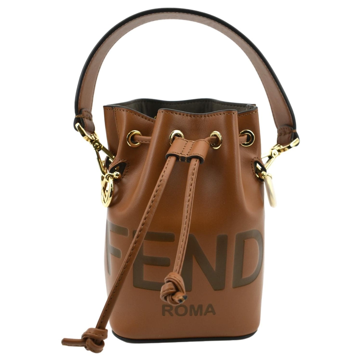 Fendi Mon Tresor Leather Brown Crossbody Leather