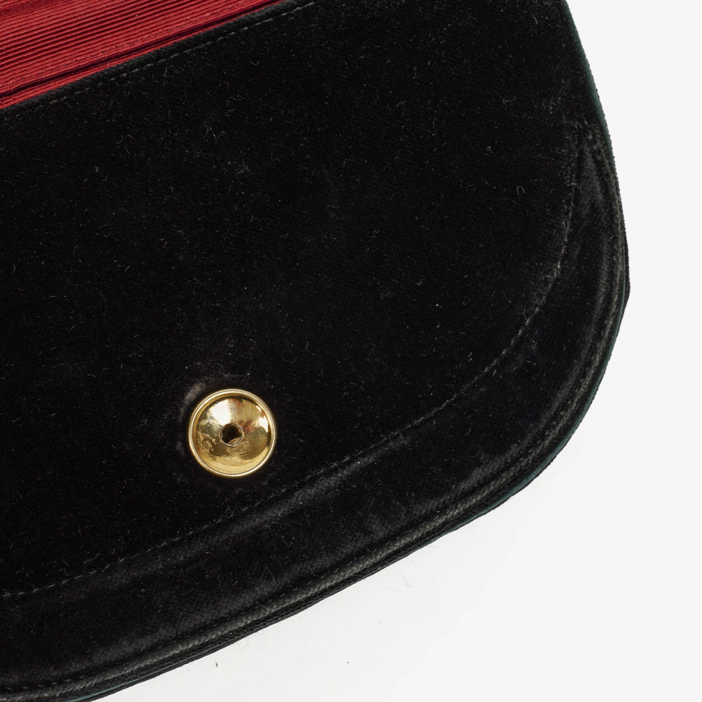 Chanel Black Velvet Half Moon Shoulder Bag
