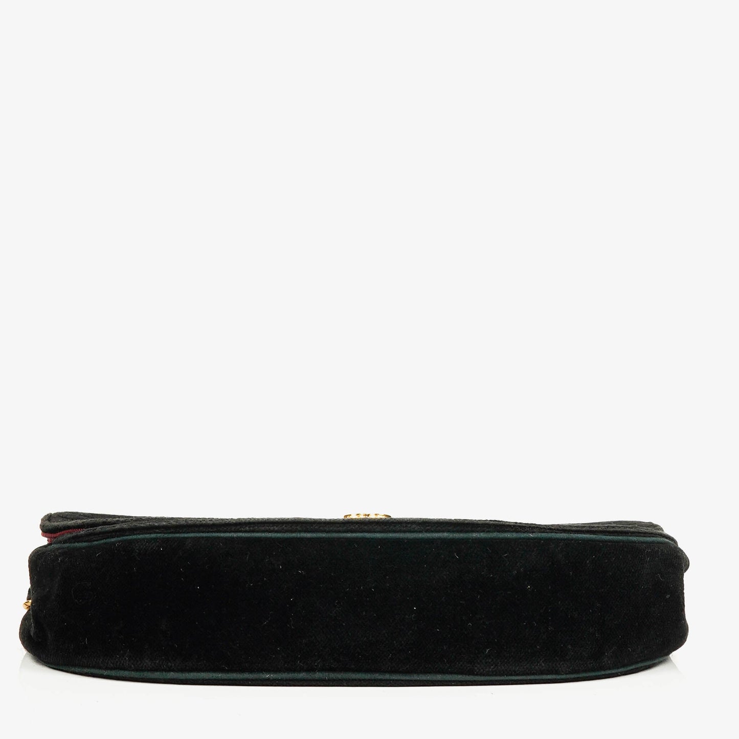 Chanel Black Velvet Half Moon Shoulder Bag