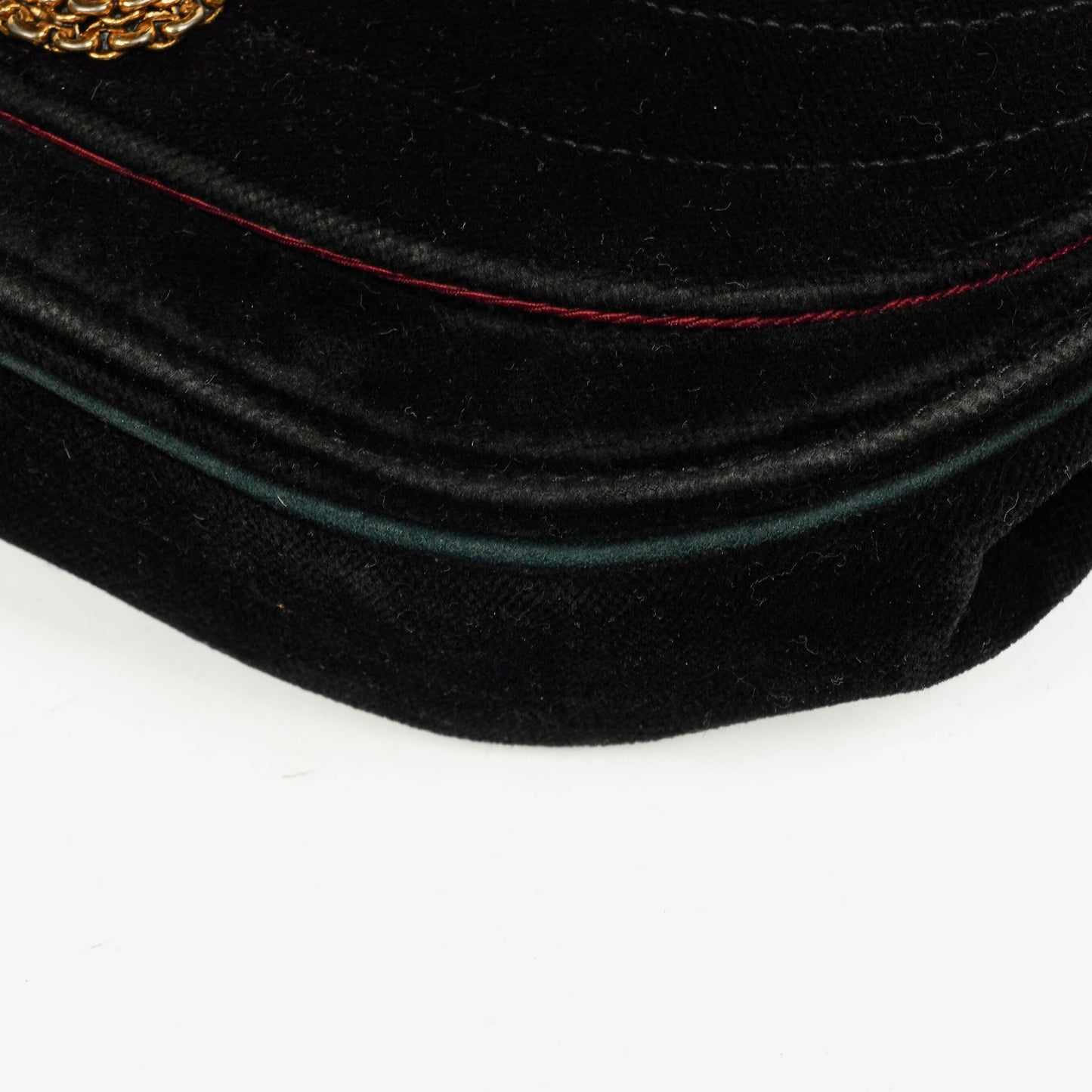 Chanel Black Velvet Half Moon Shoulder Bag
