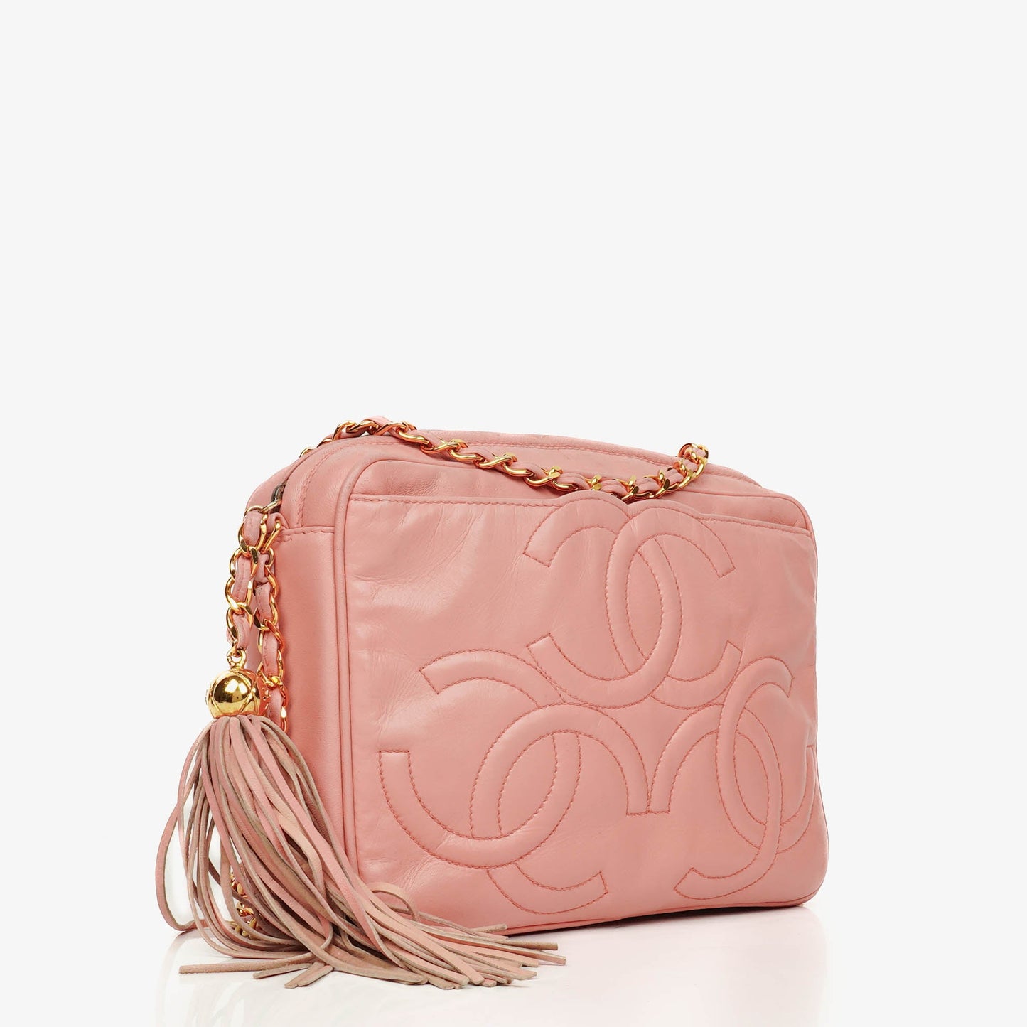 Chanel Triple CC Camera Tassel Lambskin Shoulder Bag