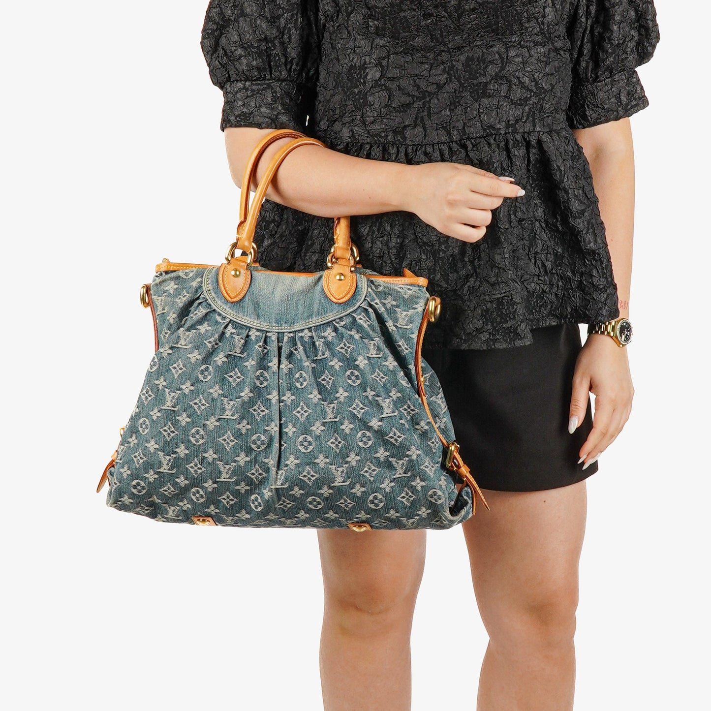 Louis Vuitton Neo Cabby GM Monogram Denim Bag