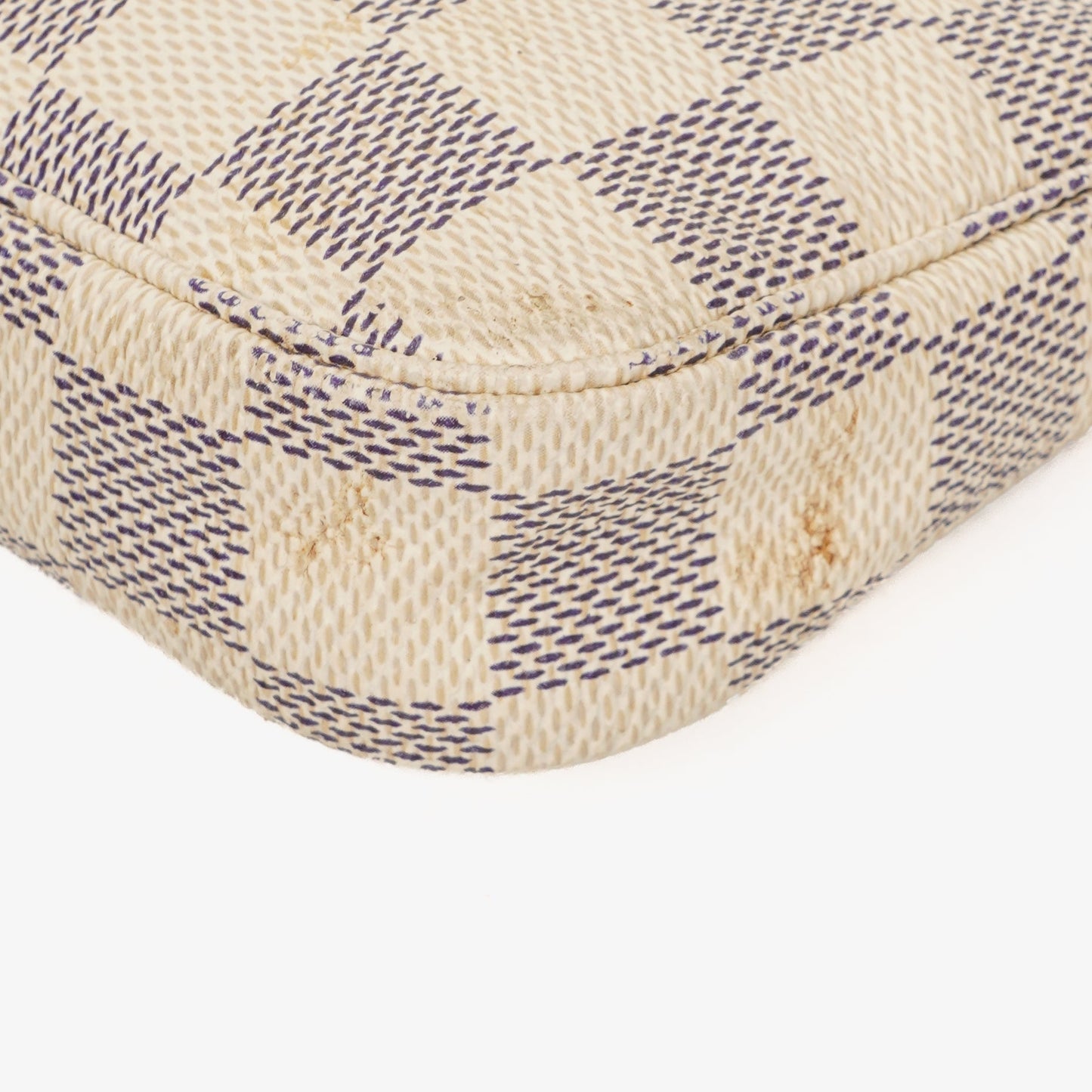 Louis Vuitton Mini Pochette Accessoires Damier Azur Canvas Clutch Handbag