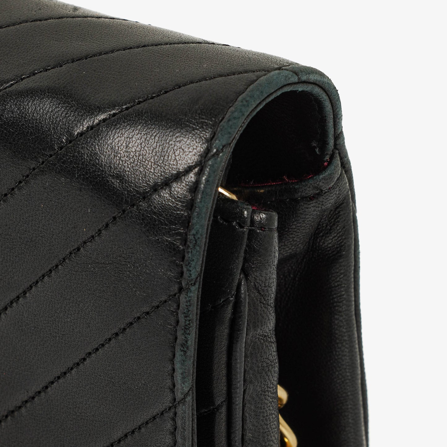 Chanel Classic Single Flap Bag Black Diagonal Quilted Lambskin 24K Gold-Plated Hardware
