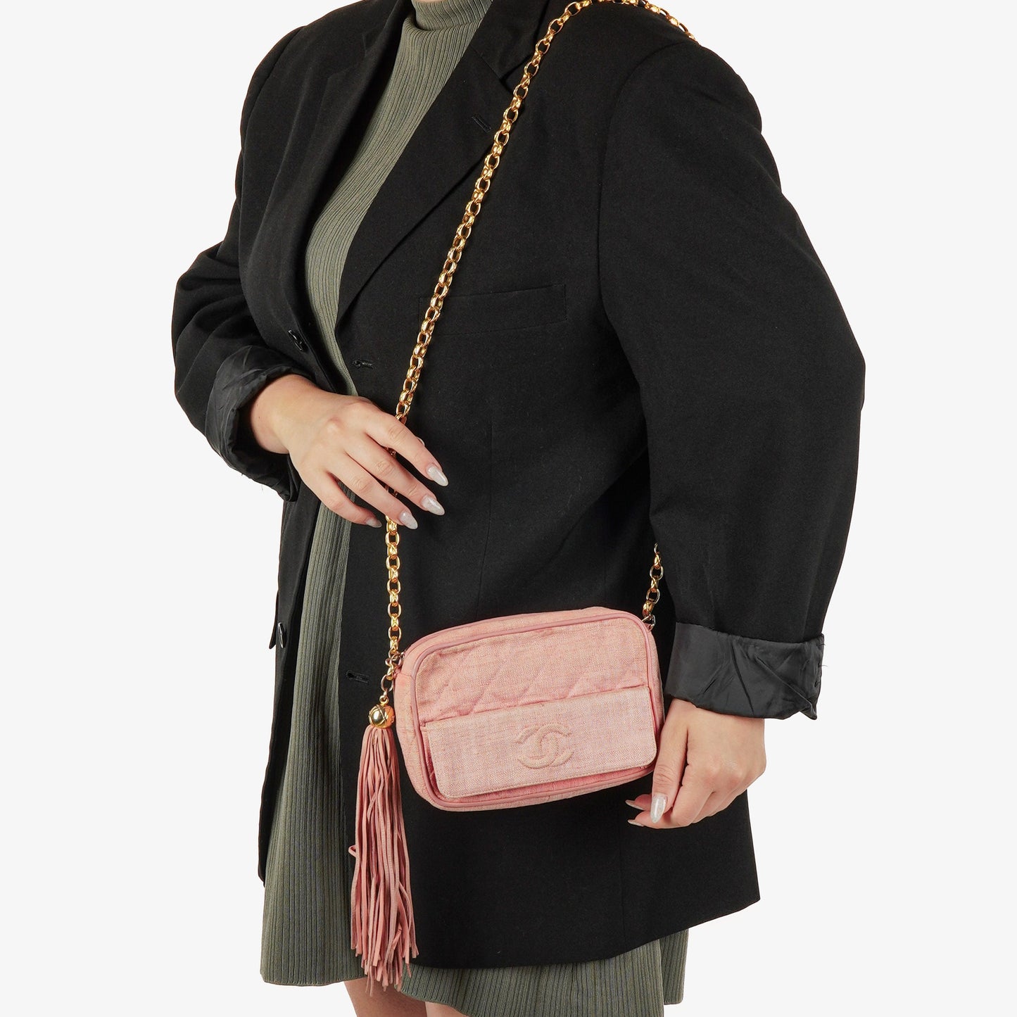 Chanel CC Mark Fringe Tassel Camera Bag