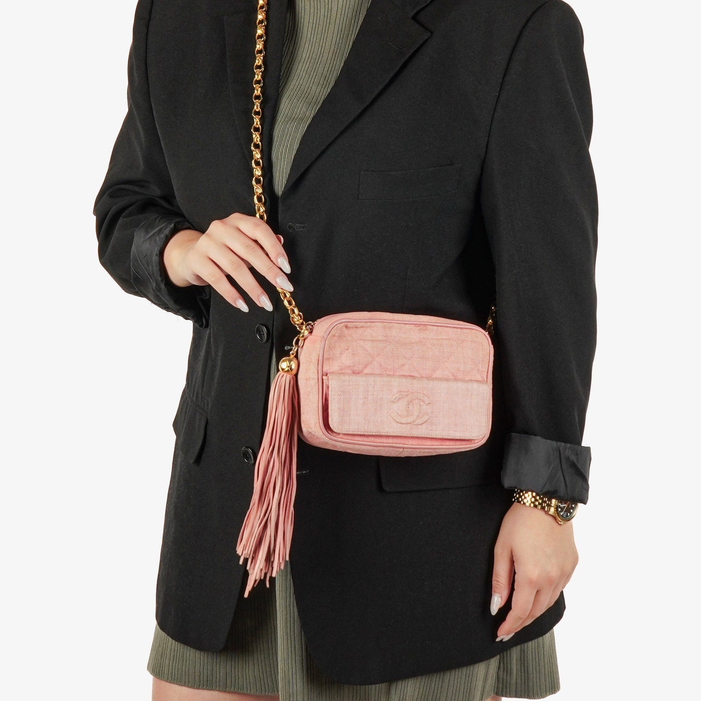 Chanel CC Mark Fringe Tassel Camera Bag