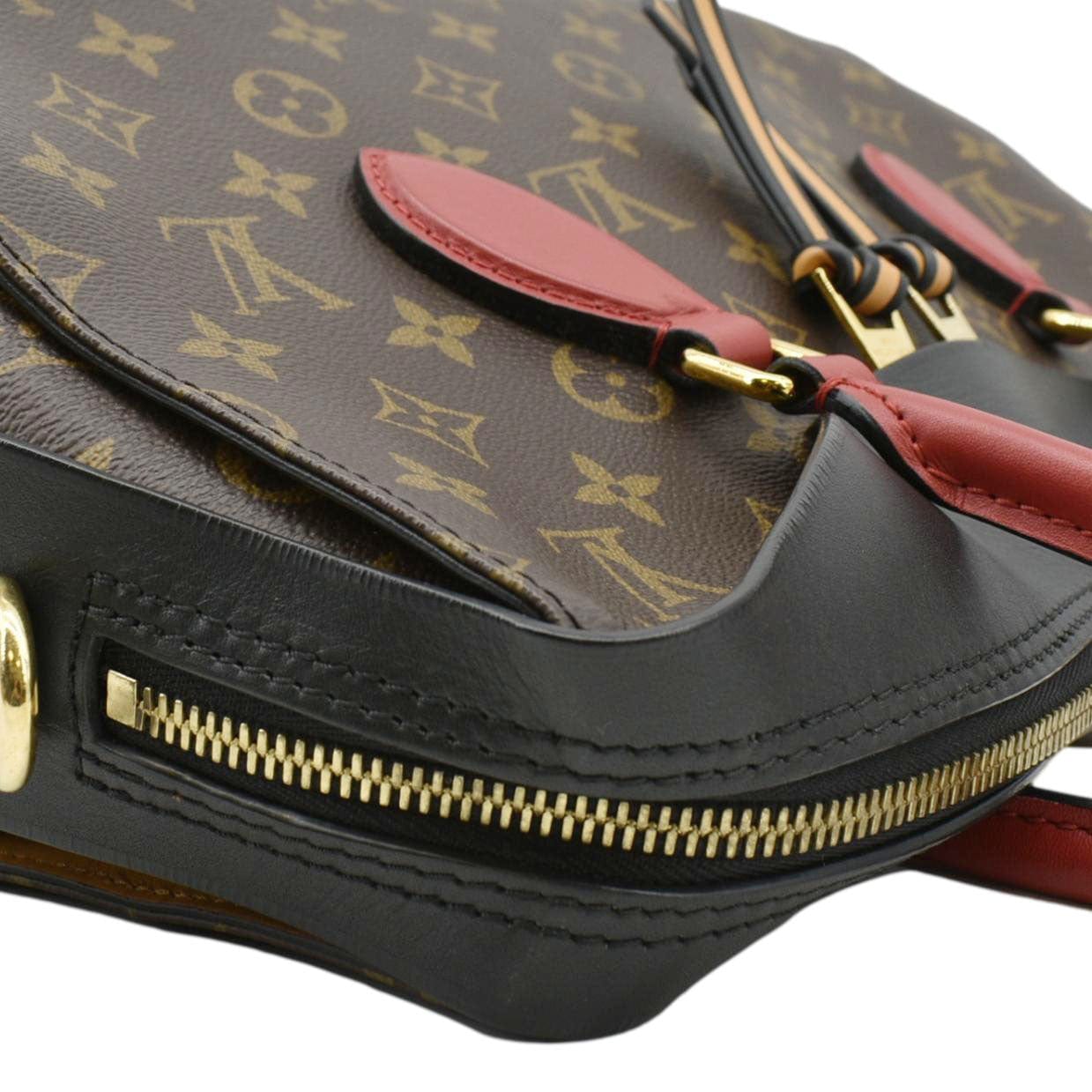 LOUIS VUITTON Tuileries Monogram Canvas Tote Shoulder Bag Brown