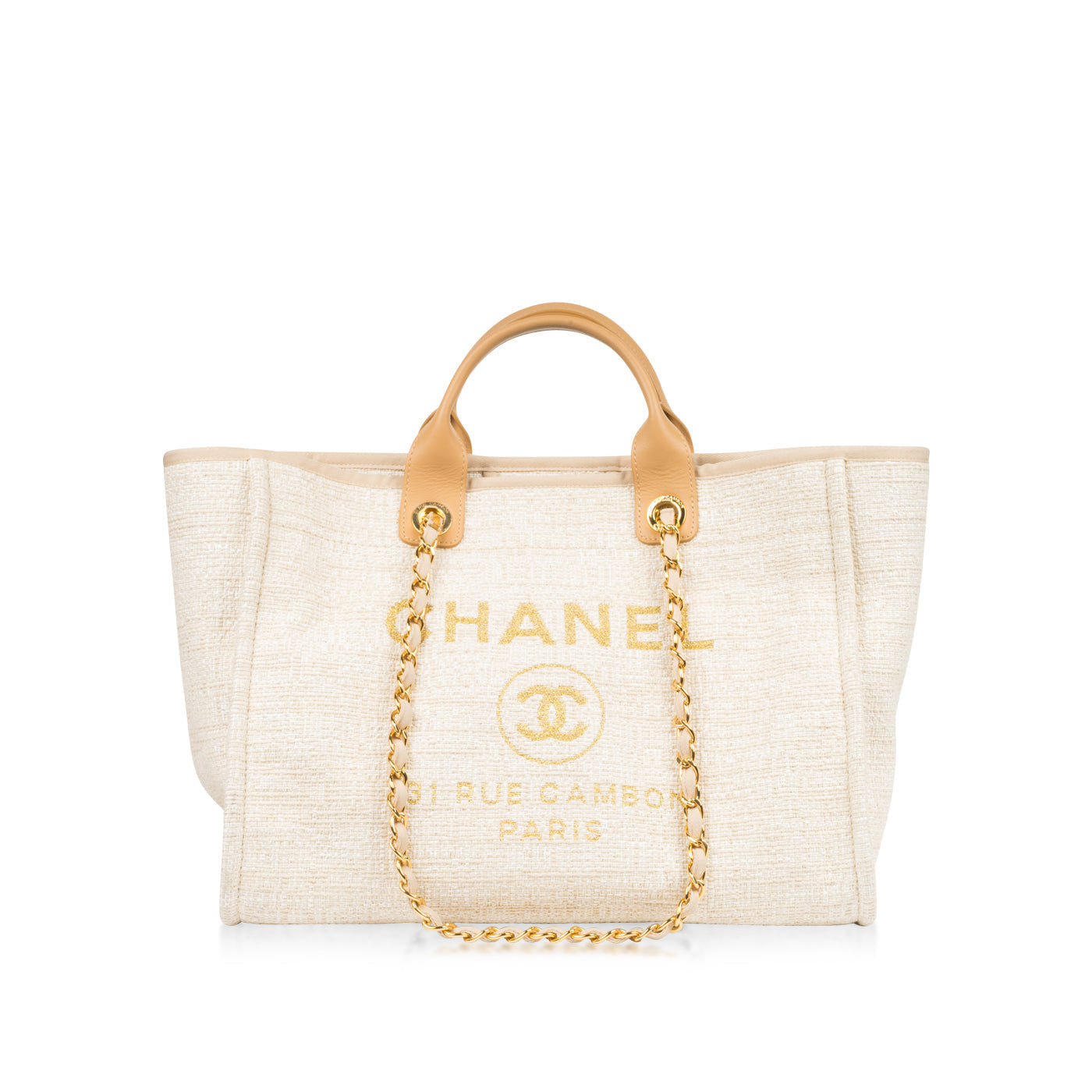 Chanel Deauville Canvas Black Tote Bag