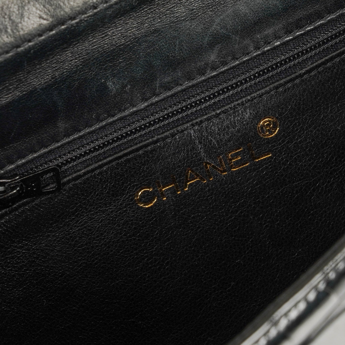 Chanel CC Black Patent Leather Multi Chain Shoulder Bag