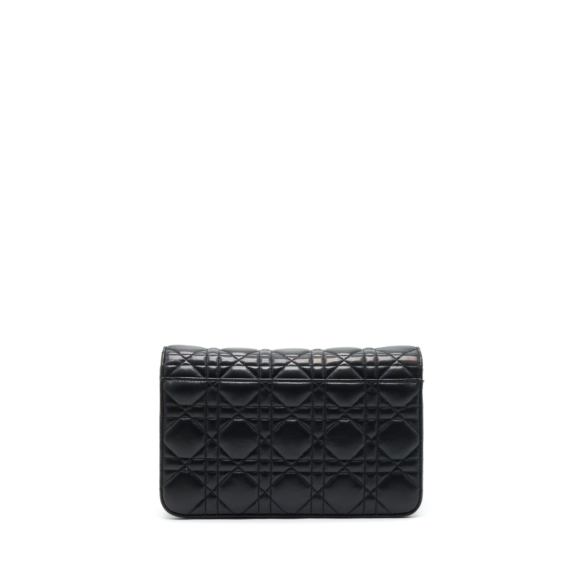 Dior Miss Dior Mini Crossbody Chain Purse Lambskin Black