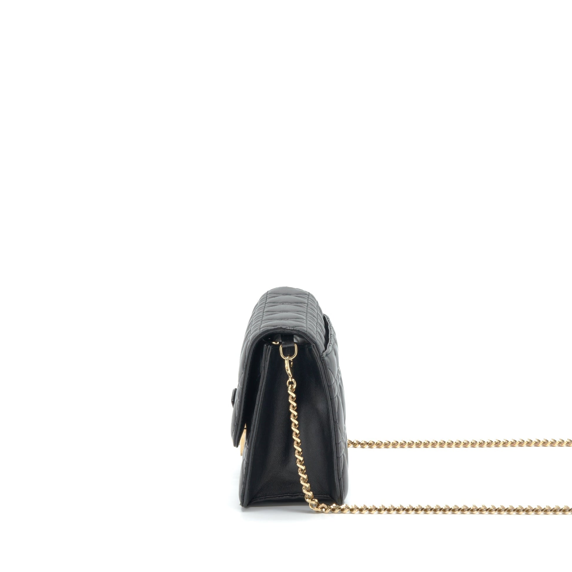 Dior Miss Dior Mini Crossbody Chain Purse Lambskin Black