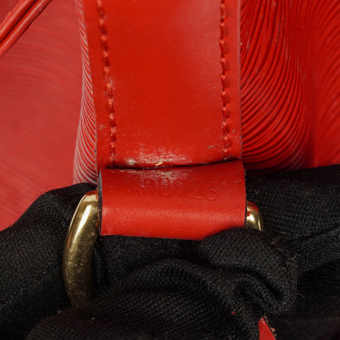 Louis Vuitton Petit Noe Red EPI Leather Shoulder Bag