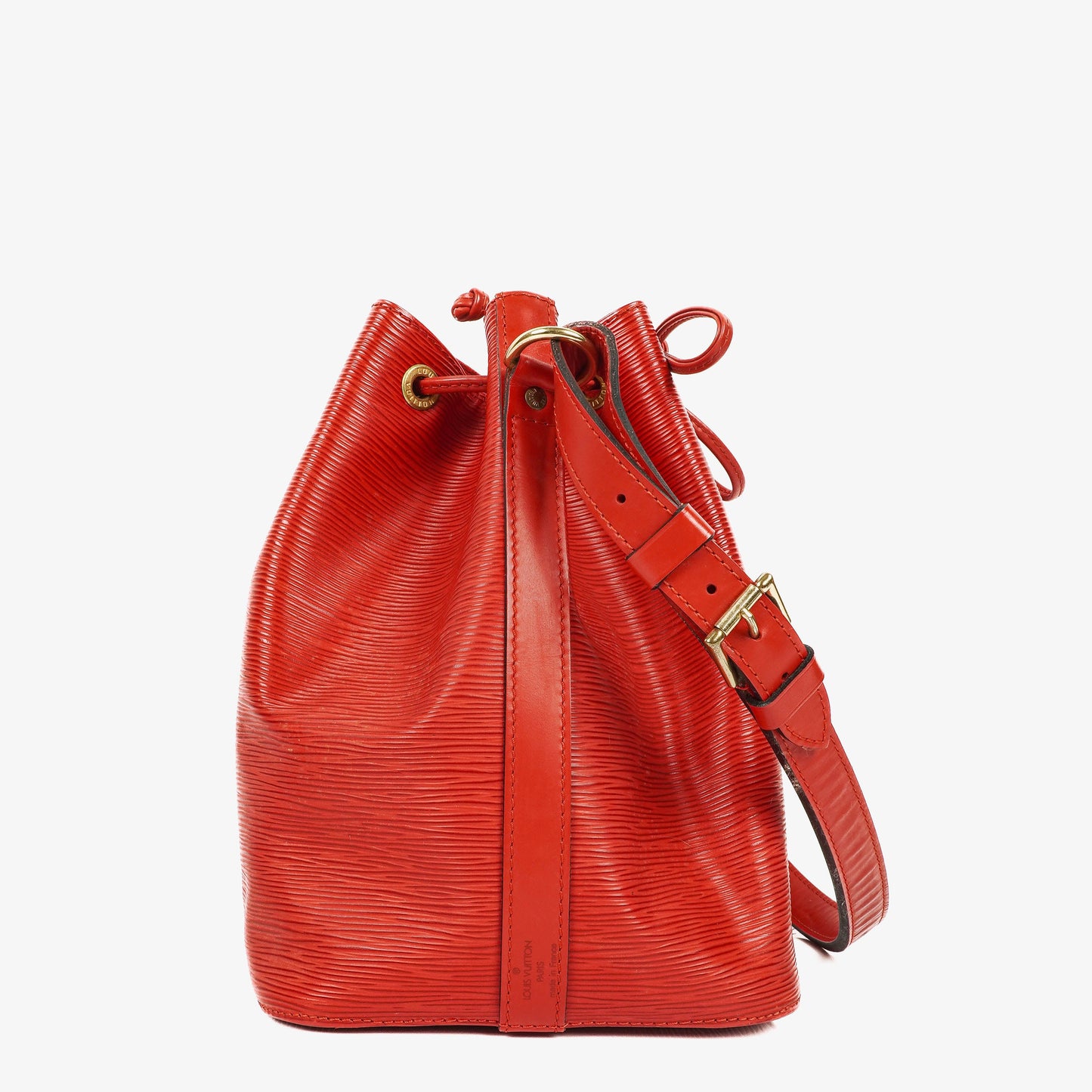 Louis Vuitton Petit Noe Red EPI Leather Shoulder Bag