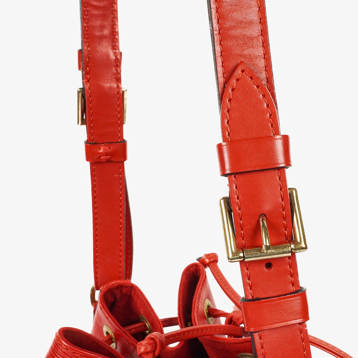 Louis Vuitton Petit Noe Red EPI Leather Shoulder Bag