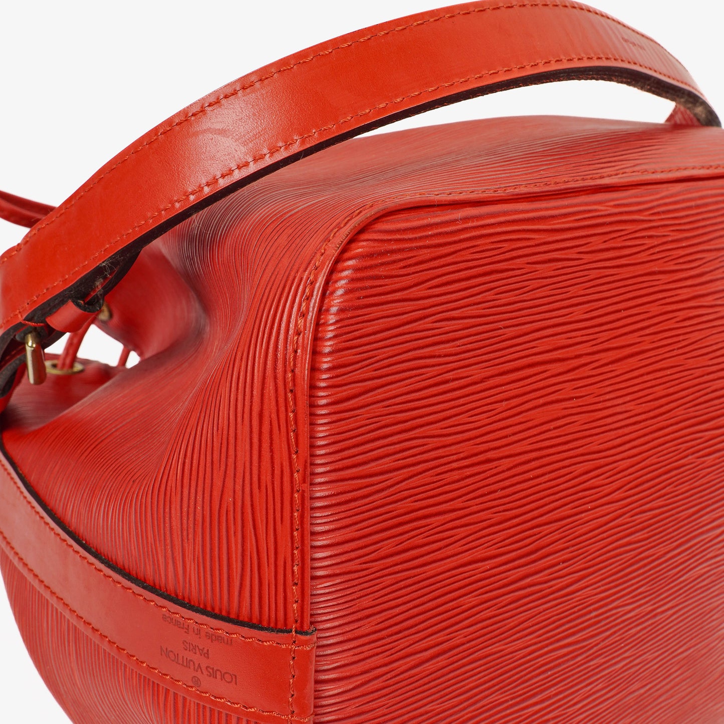 Louis Vuitton Petit Noe Red EPI Leather Shoulder Bag
