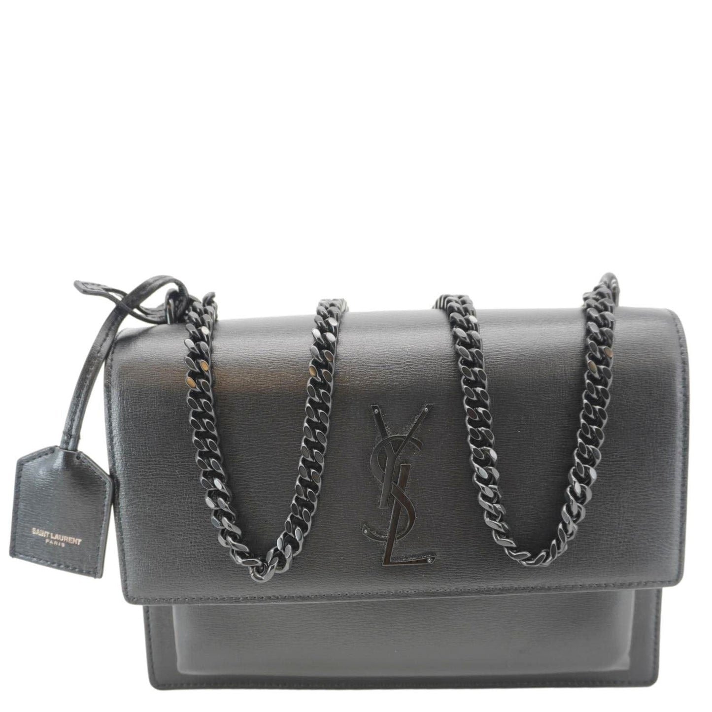 Saint Laurent Sunset Leather Black Shoulder Bag Style 8