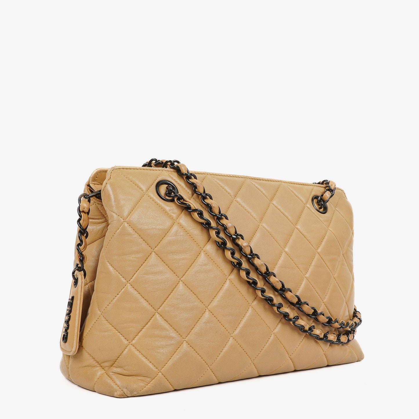Chanel Beige Quilted Calfskin Tote Bag
