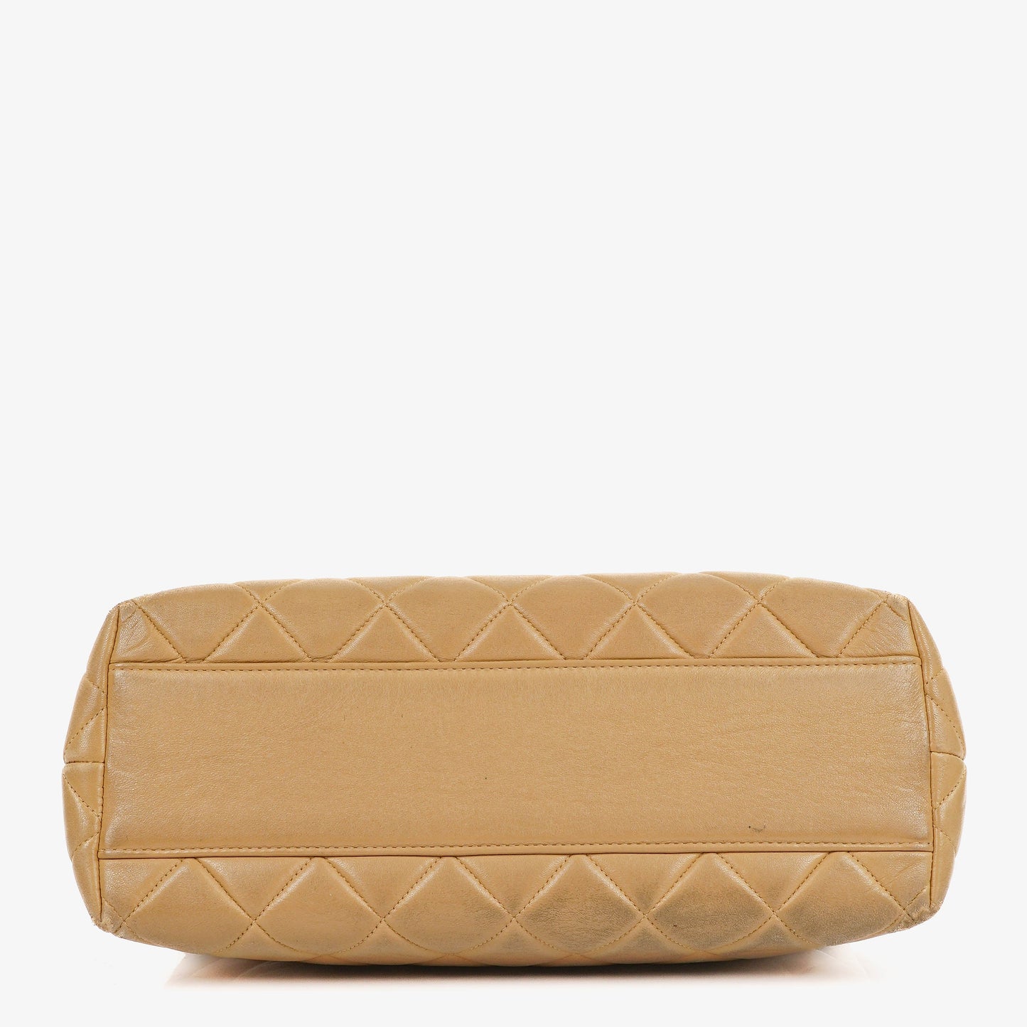 Chanel Beige Quilted Calfskin Tote Bag