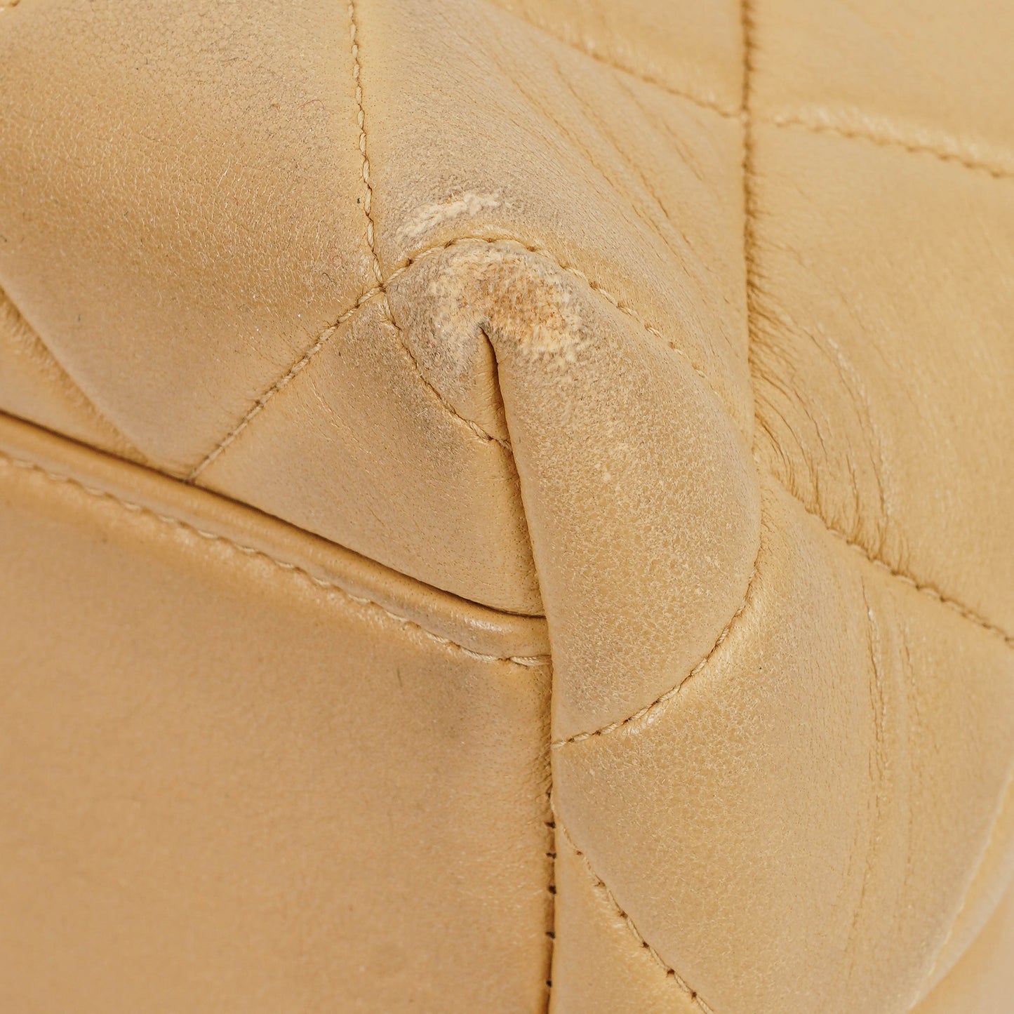 Chanel Beige Quilted Calfskin Tote Bag