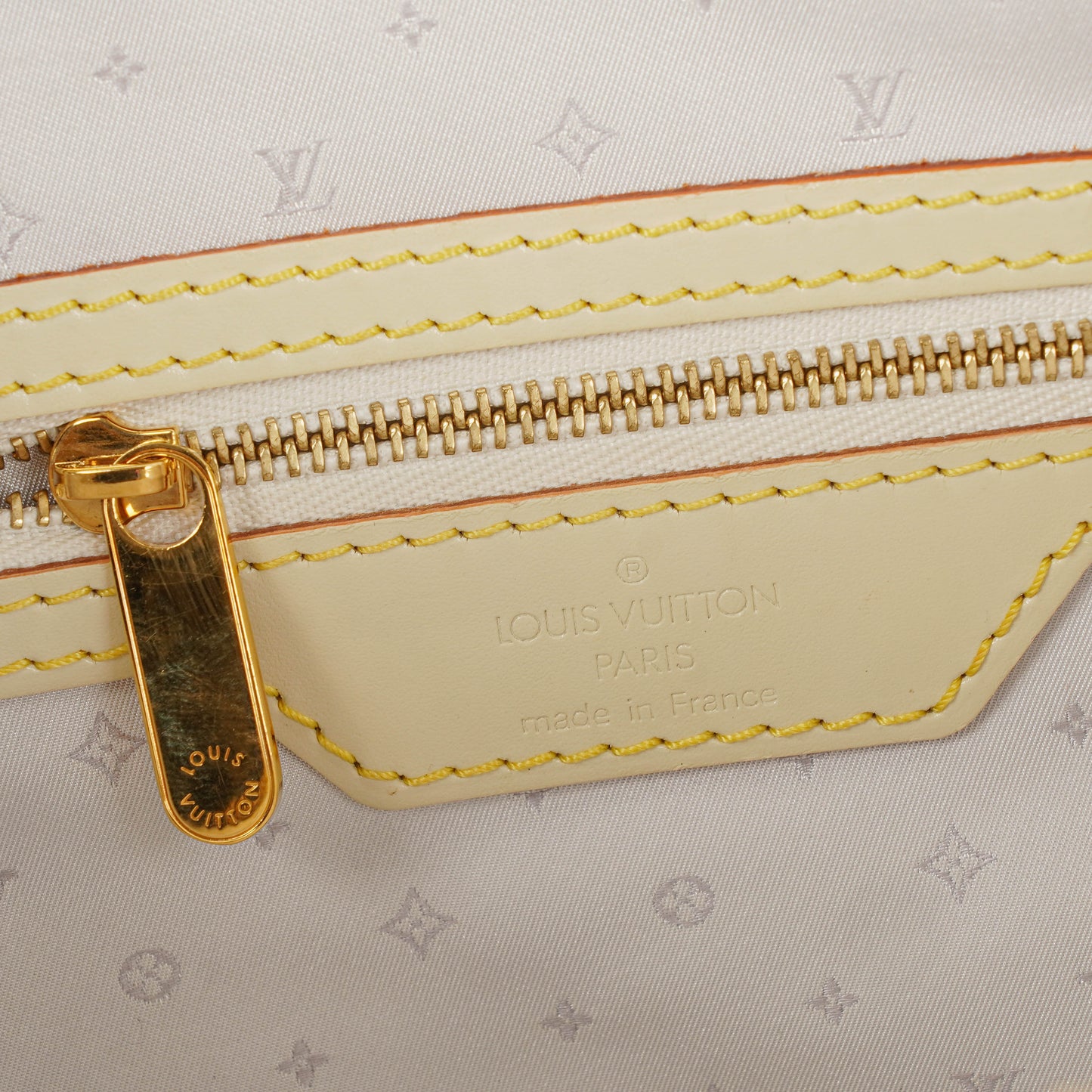 Louis Vuitton Lockit White Suhali Leather Bag