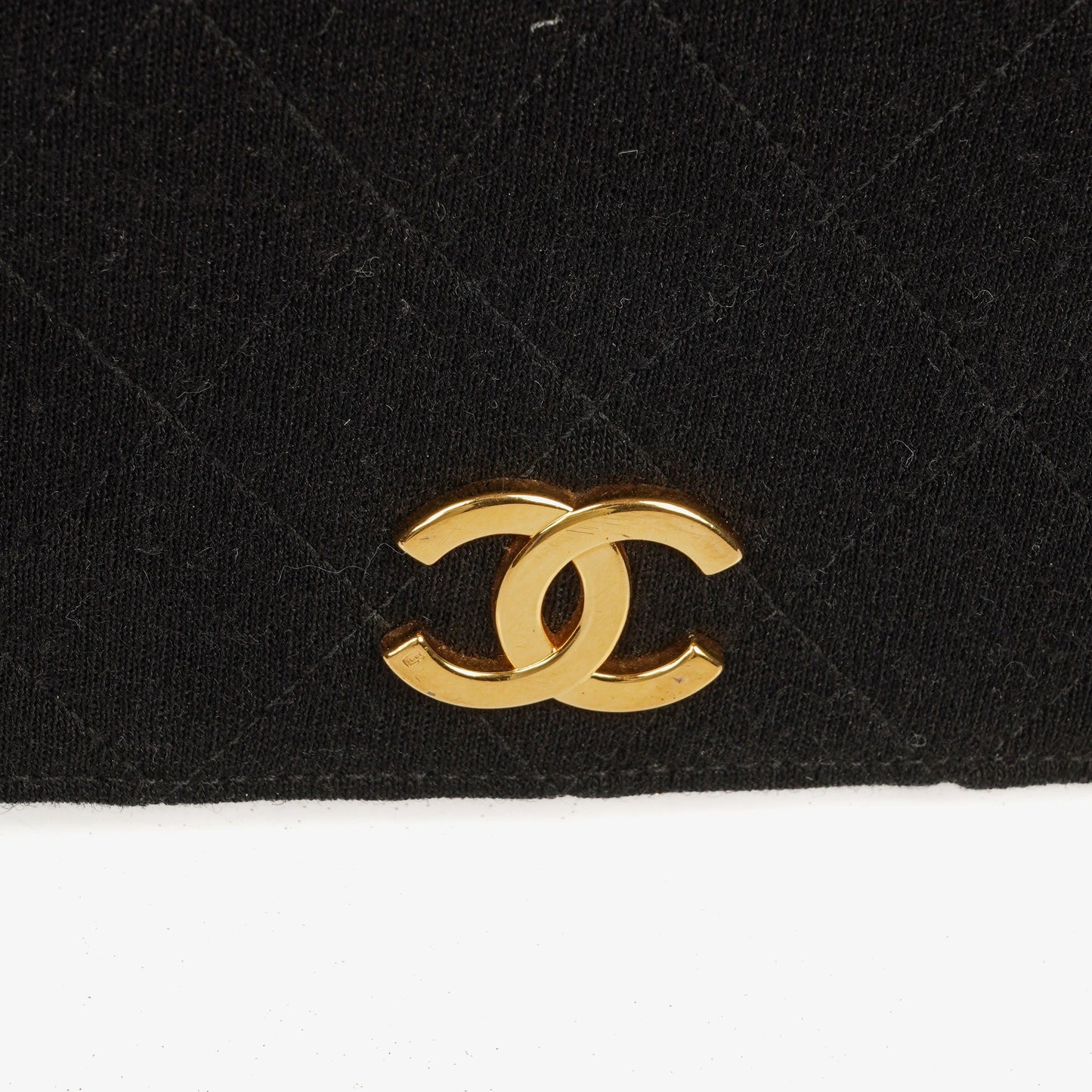 Chanel Classic Full Flap Bag Black Quilted Jersey With 24K Gold-Plated Hardware