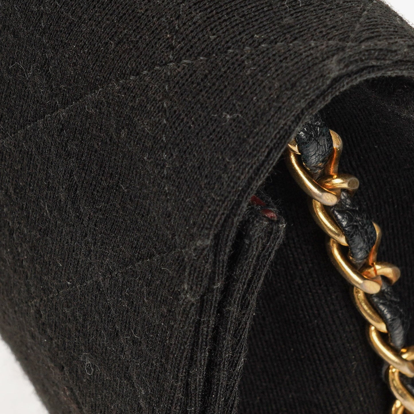 Chanel Classic Full Flap Bag Black Quilted Jersey With 24K Gold-Plated Hardware