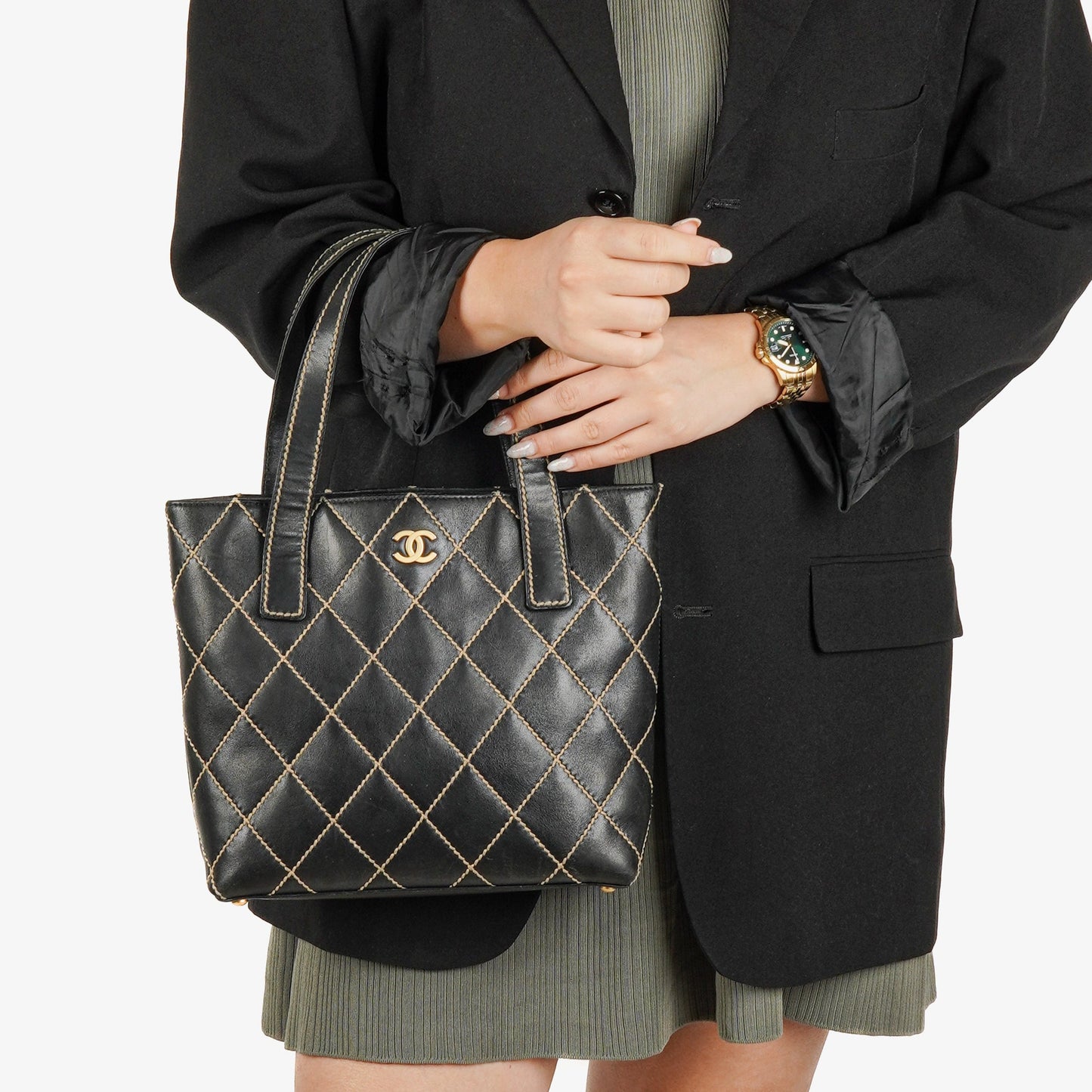 Chanel Wild Stich Calfskin Tote Bag